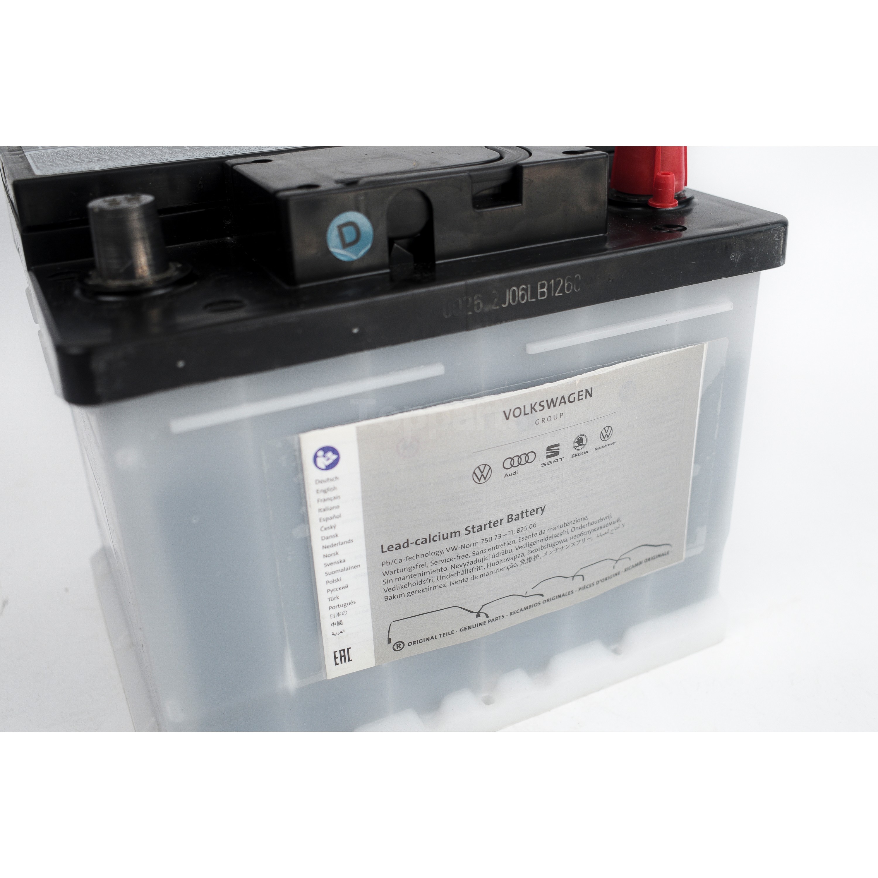 Genuine AUDI Starter Battery 12V DIN [4G0 915 105 G]