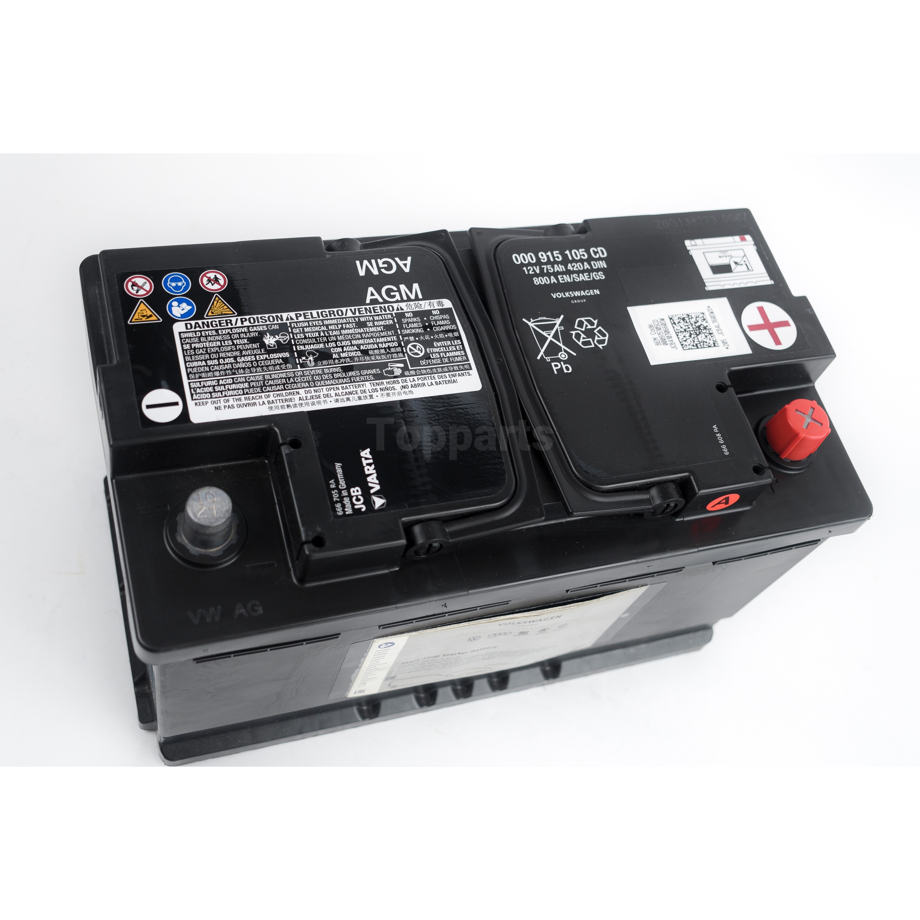 Genuine AUDI A1 TT Q3 Starter Battery 12V DIN 000 915 105 CD 