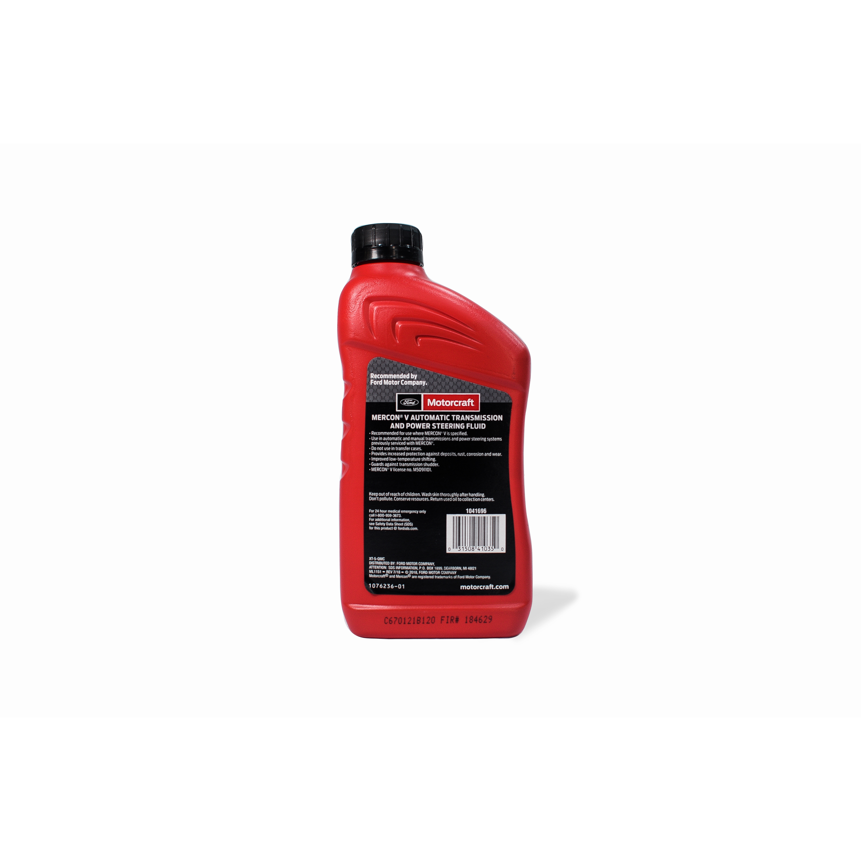 Ford Motorcraft Mercon V Automatic Transmission And Power Steering Fluid