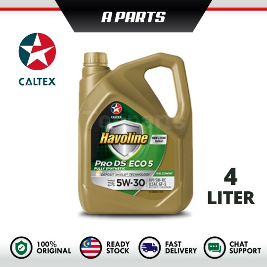 Caltex Havoline Pro Ds™ Fully Synthetic Eco 5 Sae 5w 30 4l 4 Liters 