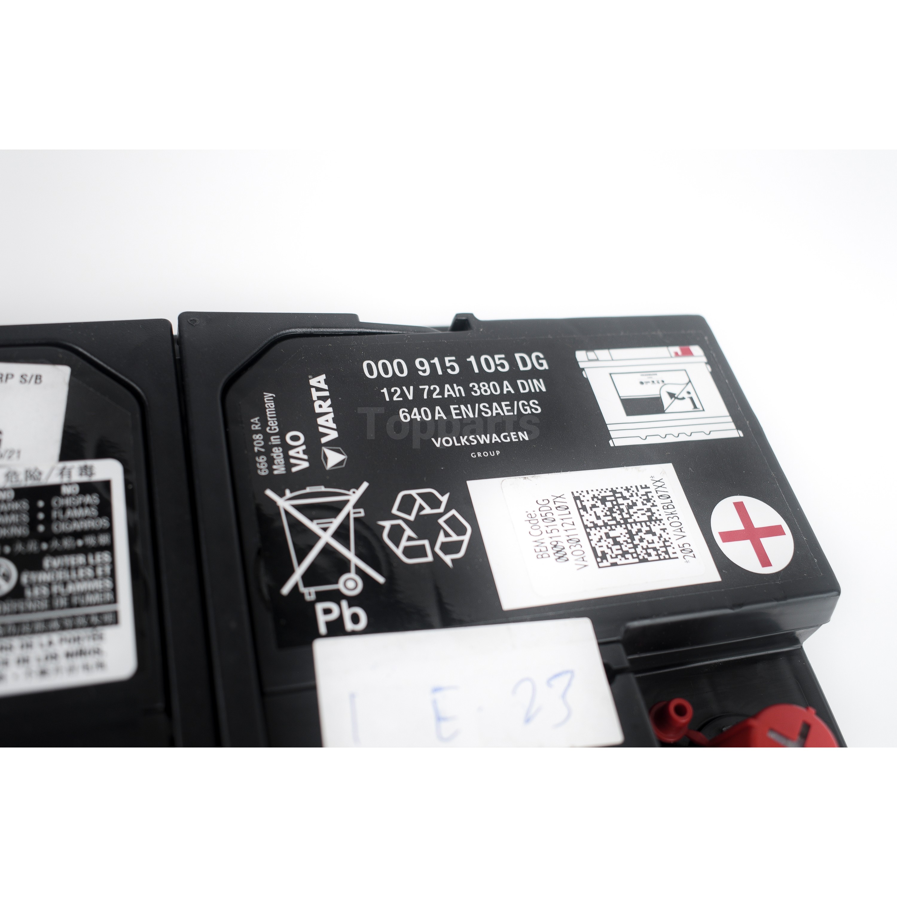 Genuine Volkswagen PASSAT SHARAN Audi A4 Q5 Starter Battery 12V DIN ...